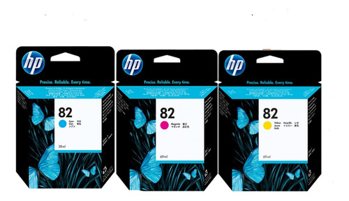 Cartucho De Tinta Hp 82 28ml Cian/magenta/amarillo