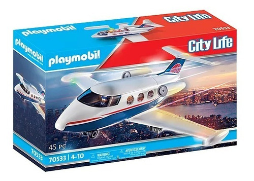 Figura Armable Playmobil City Life Private Jet 45 Piezas