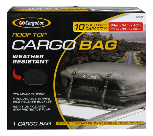 Cargoloc Transpotador Carga Impermeable Lujo Para Techo Pie