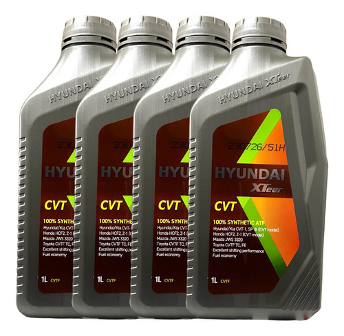 Aceite Lubricante Atf Cvt Full Symthetic Hyundai Xteer/4lts.