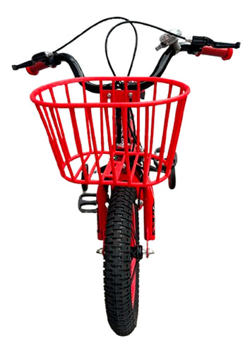 Bicicleta Infantil R12 Con Ruedas De Entrenamiento Y Canasta Negro 14 "
