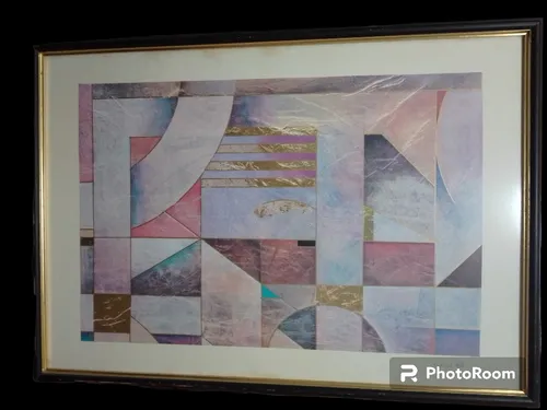 Cuadros Abstractos Serigrafía Firmada Richard Hall 75 X 105 (Usado)