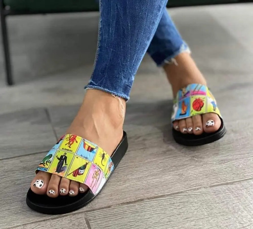 Sandalias Estampado Loteria Mexicana Del 23 Al 26 | Meses sin intereses