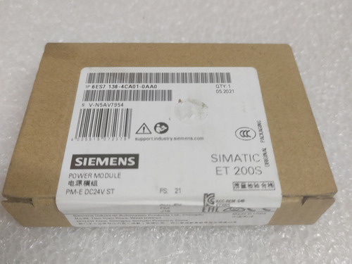 Siemens 6es7 138-4ca01-0aa0 Power Module Pm-e Dc24v St Nuevo