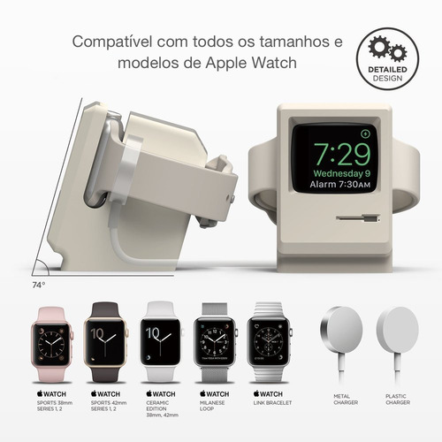 Imagem 4 de 7 de Base Carregadora Suporte De Mesa W3 Para Apple Watch