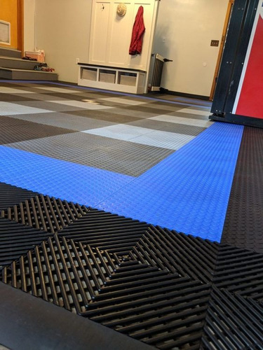 Piso Modular Automotivo Garagem Azul (01 M2)