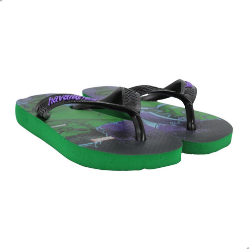 Chinelo Meninos Havaianas Marvel Personagens Hulk Verde