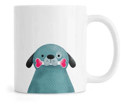 Taza Personalizada Perro Con Hueso Dibujo