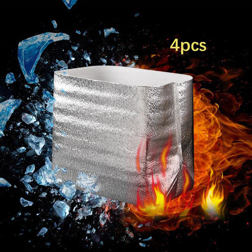 4 Bolsas De Aislamiento De Aluminio, Forro De 45x30x45cm