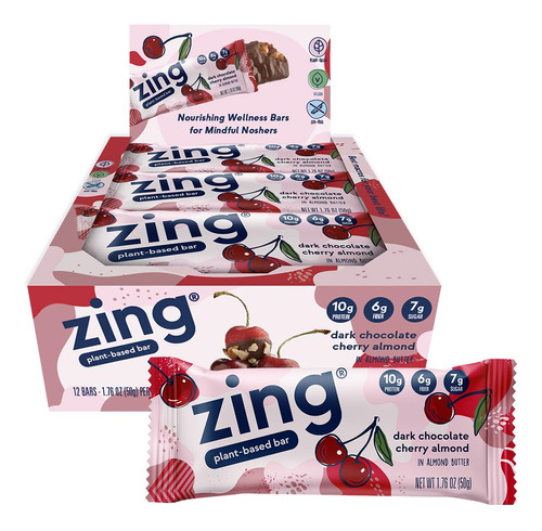 Zing Bars Barra De Proteinas A Base De Plantas, Chocolate Os