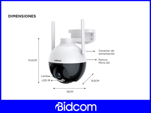 Kit X 4 Cámara De Seguridad Ip Srihome Audio Bidireccional