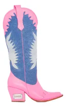 Comprar Botas Texanas Luciano Marra Caña Alta De Cuero Y Jean