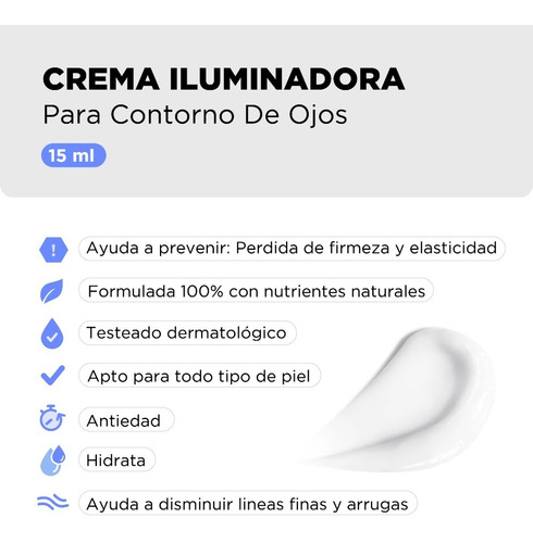 Imagen 3 de 5 de Crema Iluminadora Para Contorno De Ojos