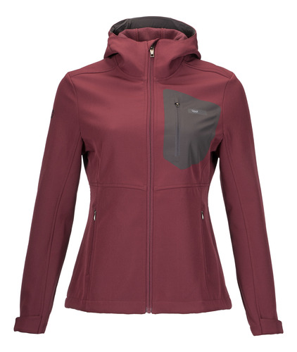 Chaqueta Mujer Lippi Seek Softshell Hoody Vino I20