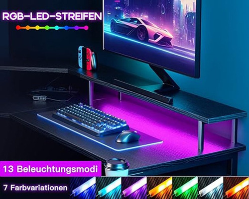 Mesa Gaming Odk 50.4 En Forma De L Black