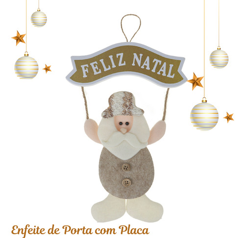 Enfeite P/ Porta De Consultório Plaquinha Feliz Natal De Mdf