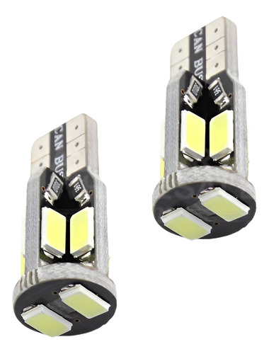 2pcs 10smd 6000k Blanco T10 Led Luces Bombillas Error Gratis