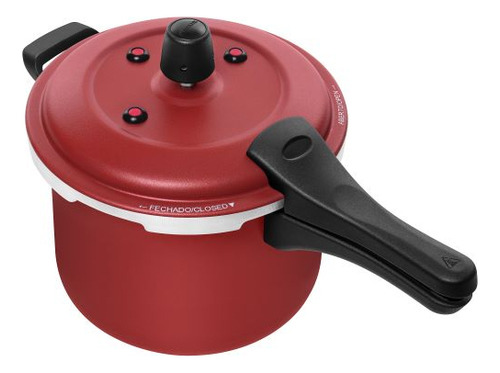 Panela De Pressão Antiaderente Fecho Externo 5 Litros Grande Cor Vermelho