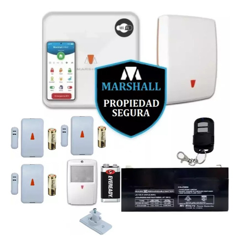 Kit Alarma Inalambrica Marshall Ip Wifi Internet Completa!