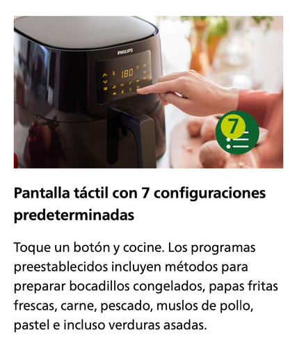 Freidora Digital Xl Philips De 6 Lt Y 7 Programas Hd9270