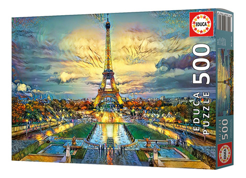 Puzzle Rompecabeza Torre Eiffel Paisaje 500 Piezas Educa Ax®