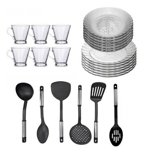 Vajilla Juego 24 Piezas Set De Platos Vasos Durax Kuchen