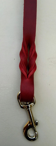 Imagen 2 de 5 de Correa De Piel 1.20m X 2cm Niquel Para Paseo Perro Silverado