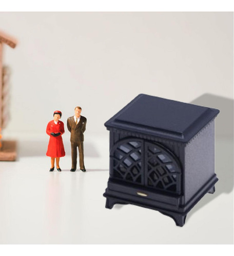 2 Chimenea De Casa De Muñecas 1:12 Con Modelo De Negro
