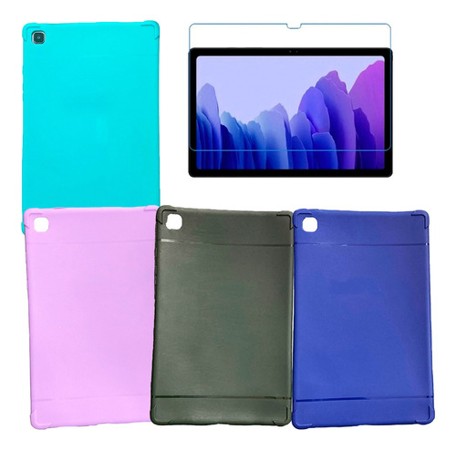 Capa Resistente + Película Vidro Para Tablet A7 T500 T505 Cor Verde-claro