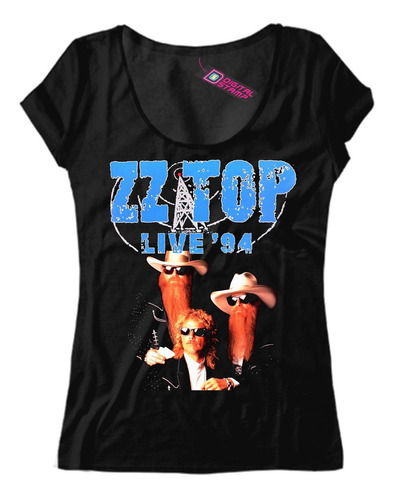 Remera Mujer Zz Top Live Mb1 Dtg Premium