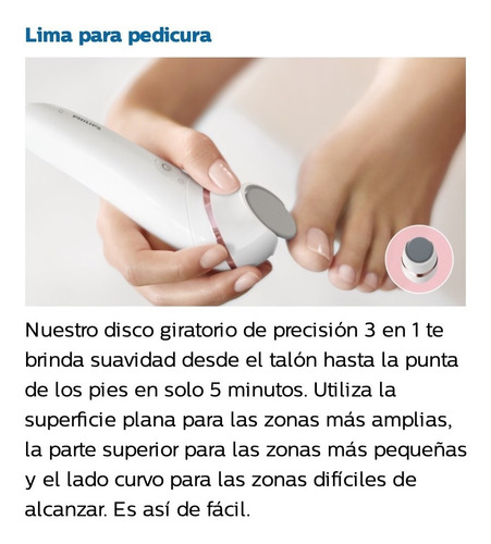 Imagen 2 de 10 de Depiladora Philips Inalámbrica + 7 Accesorios Bre730