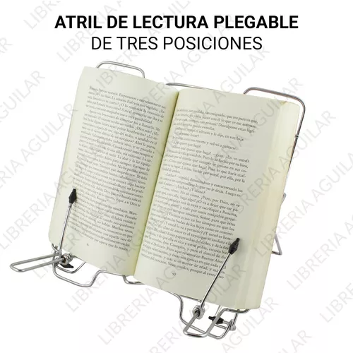 Atril De Lectura Para Libros Metalico Cromado Plegable 3 Pos