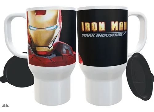Jarro Termico Plastico Iron Man Stark Industries