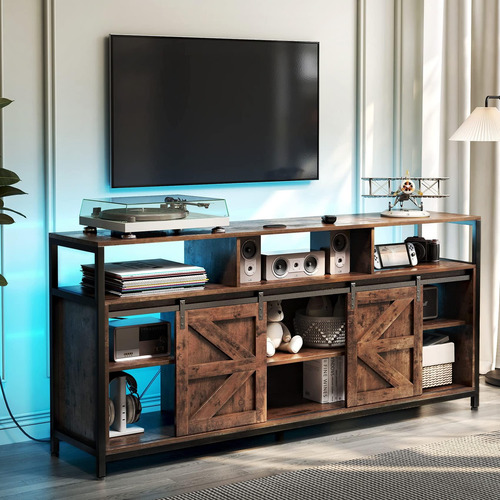 Tc-homeny Soporte De Tv Marrón Para Tv De 65 Pulgadas Estilo