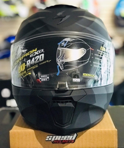 Casco Scorpion Exo-r420 Tracker Titanium