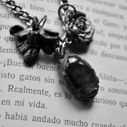Collar Piedra Labradorita, Flores, Joyeria De Autor, Cod1