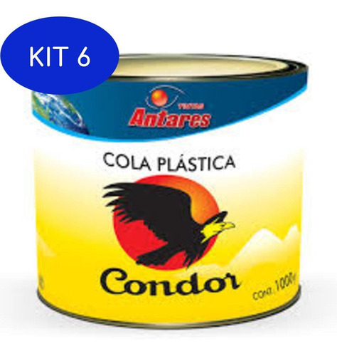Kit 6 Cola Plástica Condor Com Catalizador 500g