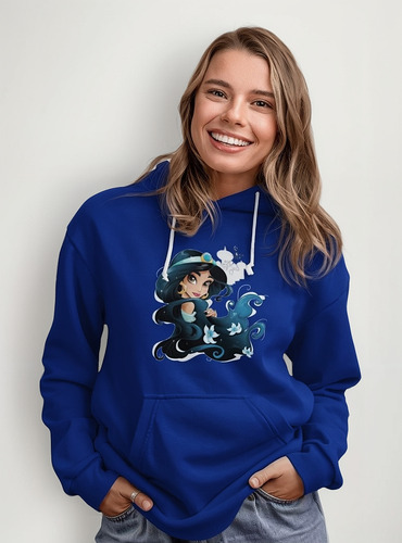 Poleron Dama Jazmin Princesa Disney Estampado Invierno Algo