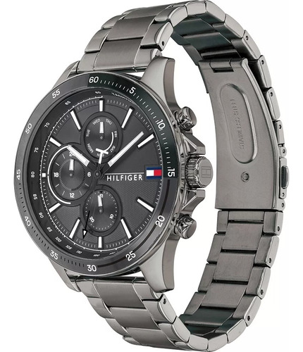 Tommy Hilfiger Reloj Con Correa De Acero Esfera Gris 1791719
