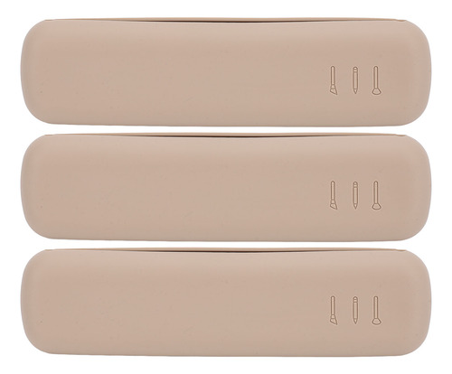 Funda De Viaje De Silicona Para Brochas De Maquillaje, 3 Uni