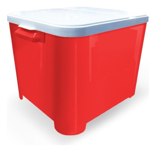 Porta Ração Pote 15kg Tampa Vedada Anti-formiga Furacão Pet Cor Vermelho