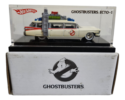 Conjunto Hot Wheels 1:64 Ghostbuster Ecto 1º/2º Ghosbuster, cor branca