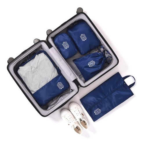 Imagen 2 de 5 de Set Organizador Valija 5 Piezas Neceser-viaje-orden-ropa