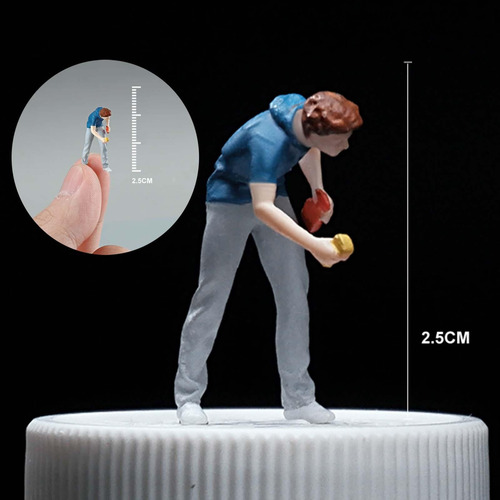 Escala 1/64 Diorama Figura Lavando Carro Homens Decoração