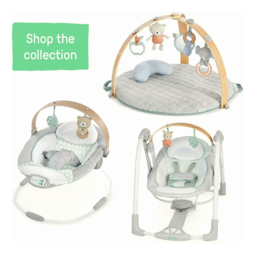 Ingenuity Silla Mecedora Relajante Con Barra Para Bebés