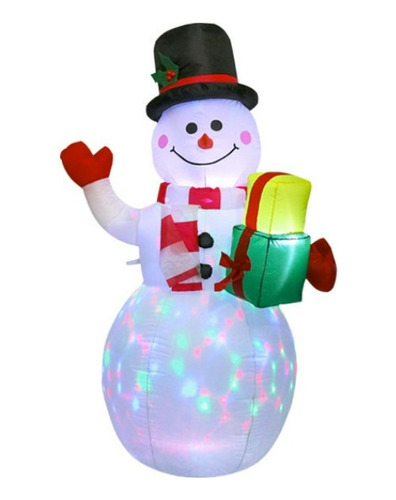 Led Inflable De Navidad Nieve Mono Multicolor De 1,5 M [ [u]