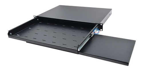 Charola Abatible Para Teclado Y Ratón Con Rack De 19 In 1ur Color Negro
