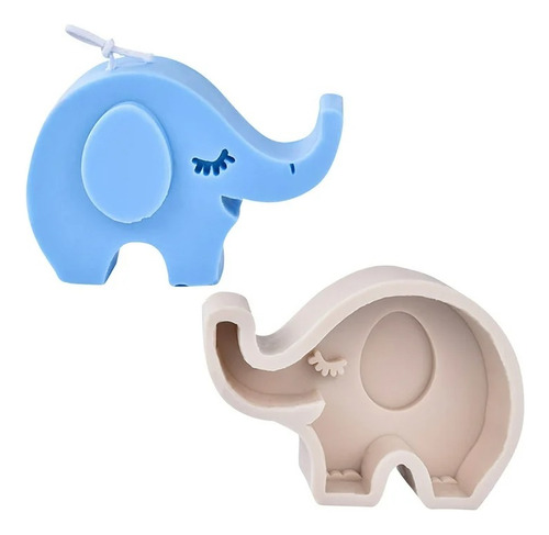 Molde Silicona Elefante Infantil Animal Velas Jabones Yeso