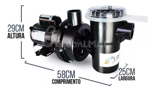 Kit Completo Piscinas Alvenaria Bomba Filtro Aspiração Refle