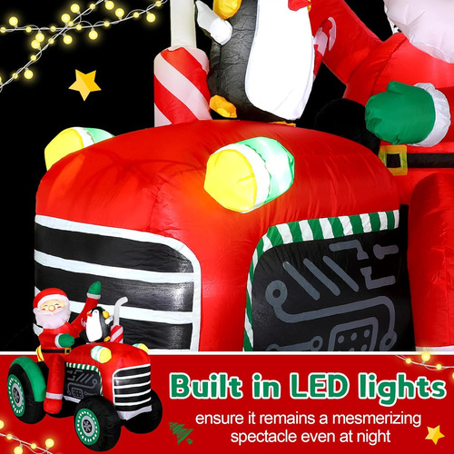 Retisee De 5 Pies De Altura Navidad Inflable Santa Claus Tra